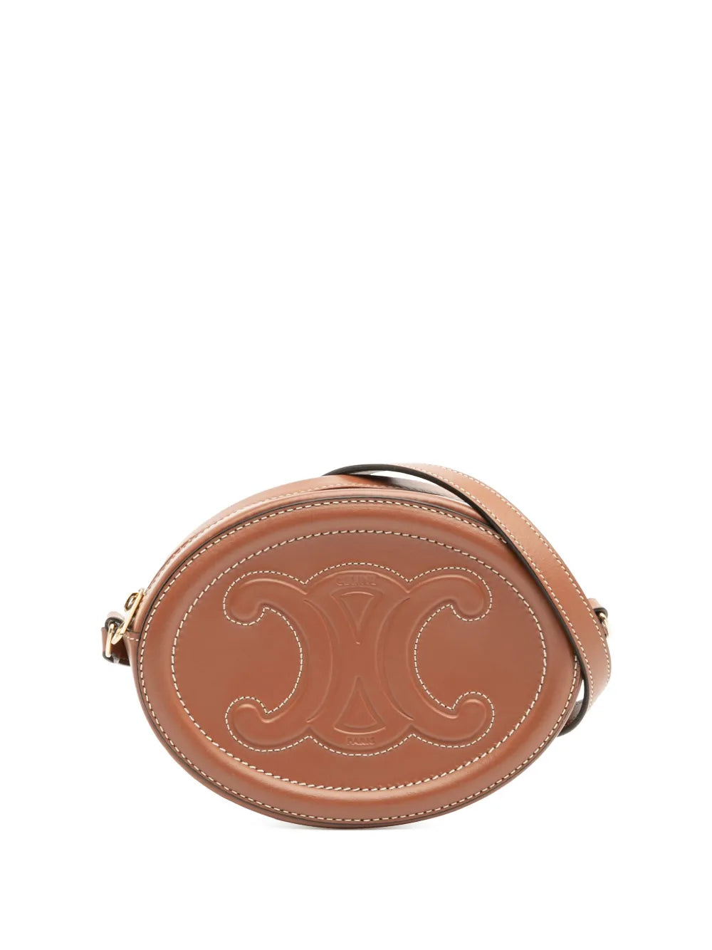 Pre-OwnedCeline Pre-Owned2021 Small Calfskin Cuir Triomphe Oval crossbody bag