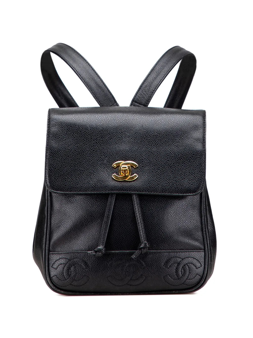 Pre-OwnedCHANEL Pre-Owned1996-1997 Caviar Triple CC backpack