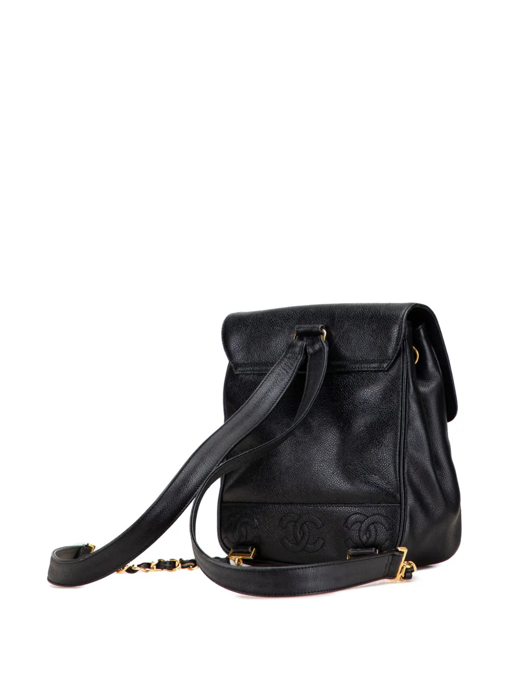 Pre-OwnedCHANEL Pre-Owned1996-1997 Caviar Triple CC backpack
