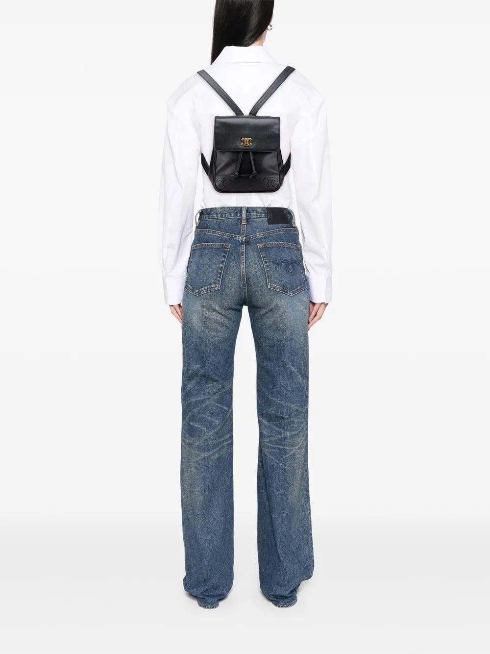 Pre-OwnedCHANEL Pre-Owned1996-1997 Caviar Triple CC backpack