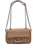 Pre-OwnedFendi Pre-Owned2000-2025 Zucca Canvas Chain Midi Baguette satchel