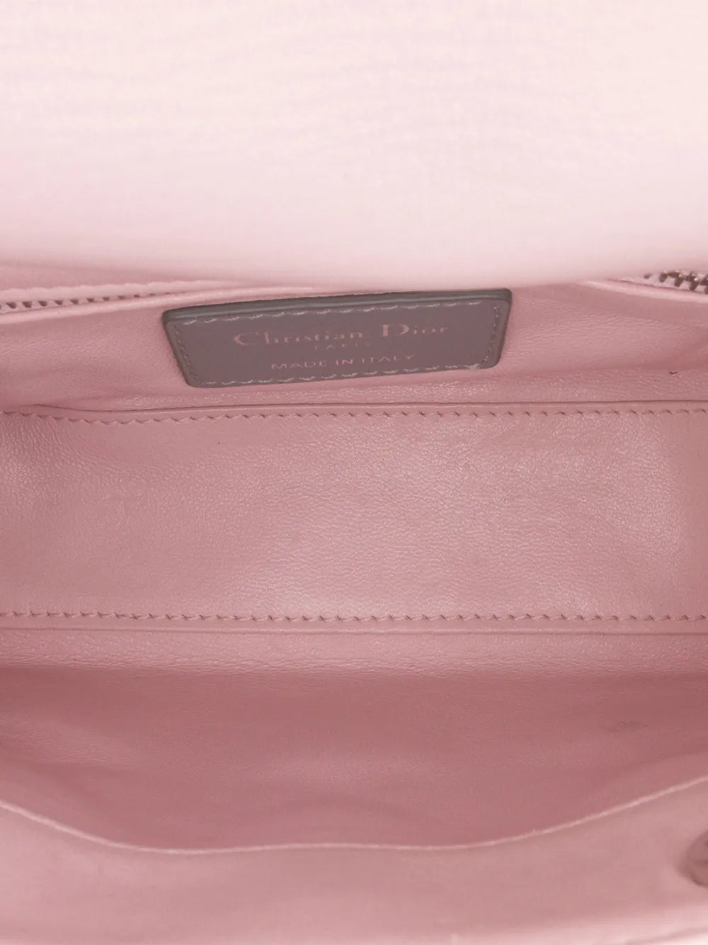 Pre-OwnedChristian Dior Pre-Owned2014 Mini Tricolor Lambskin Cannage Lady Dior satchel