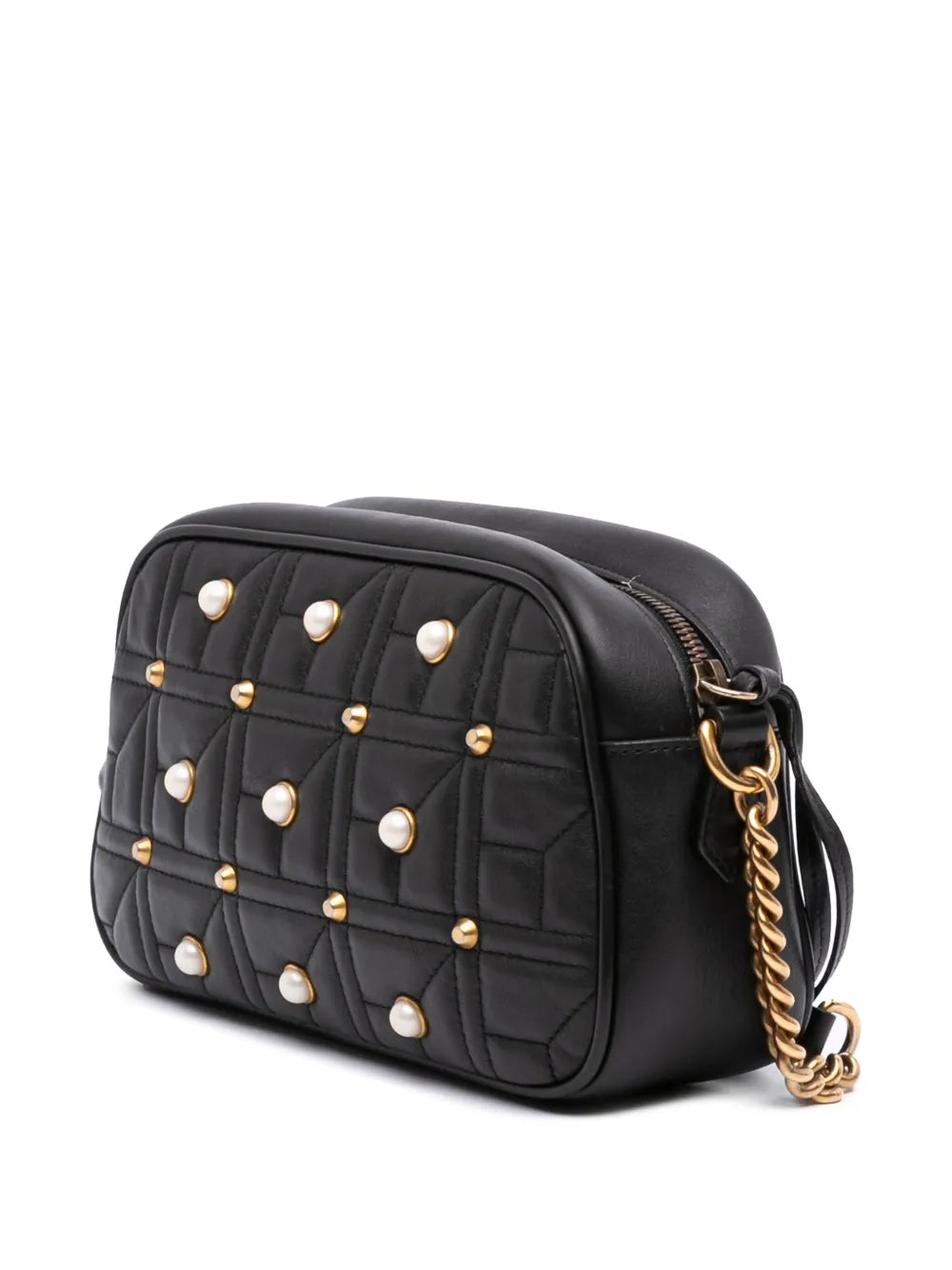 Pre-OwnedGucci Pre-Owned2016-2025 Small GG Marmont Matelasse Leather Pearl Studded crossbody bag
