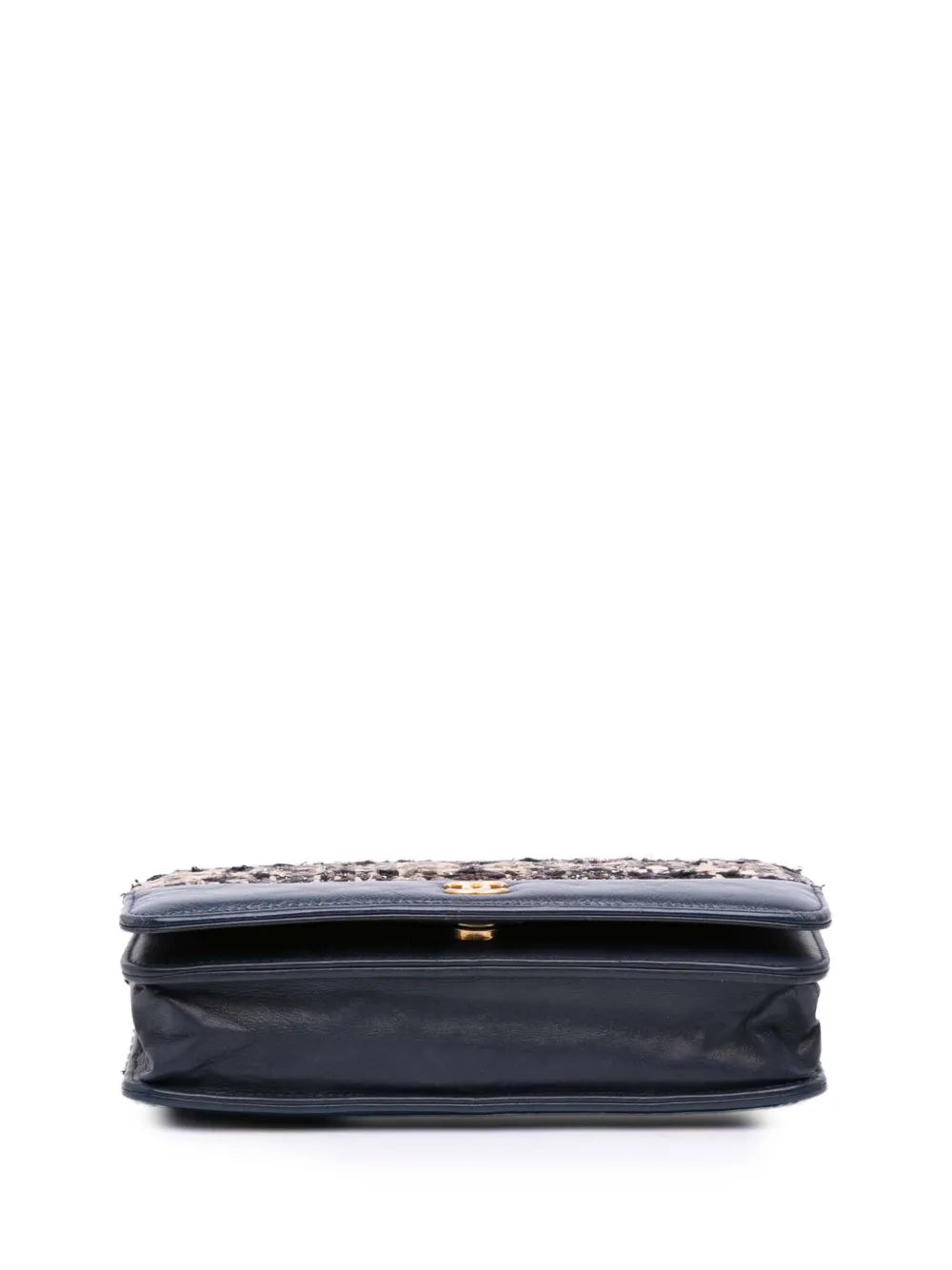Pre-OwnedCHANEL Pre-Owned2018 Quilted Tweed and Calfskin Gabrielle Wallet On Chain crossbody bag