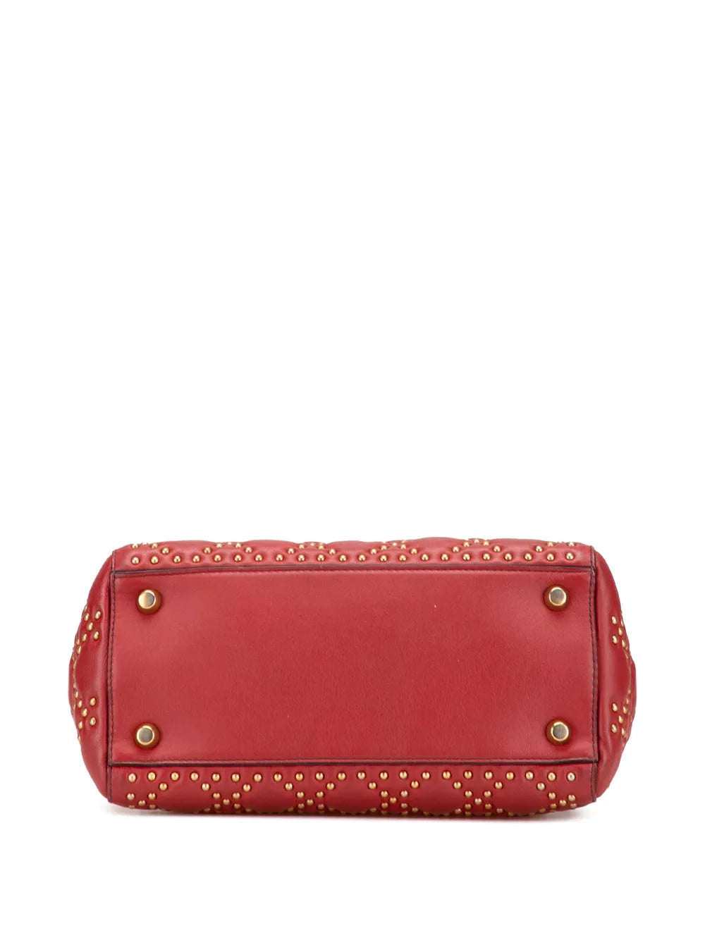 Pre-OwnedChristian Dior Pre-Owned2017 Medium Lambskin Cannage Studded Supple Lady Dior satchel
