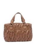 LIU JOlogo-detail quilted tote bag
