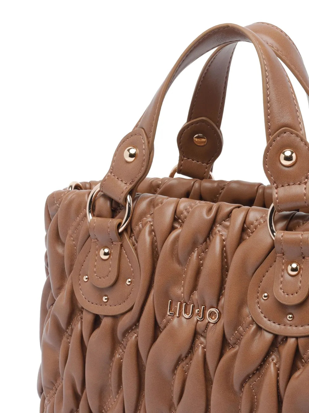 LIU JOlogo-detail quilted tote bag