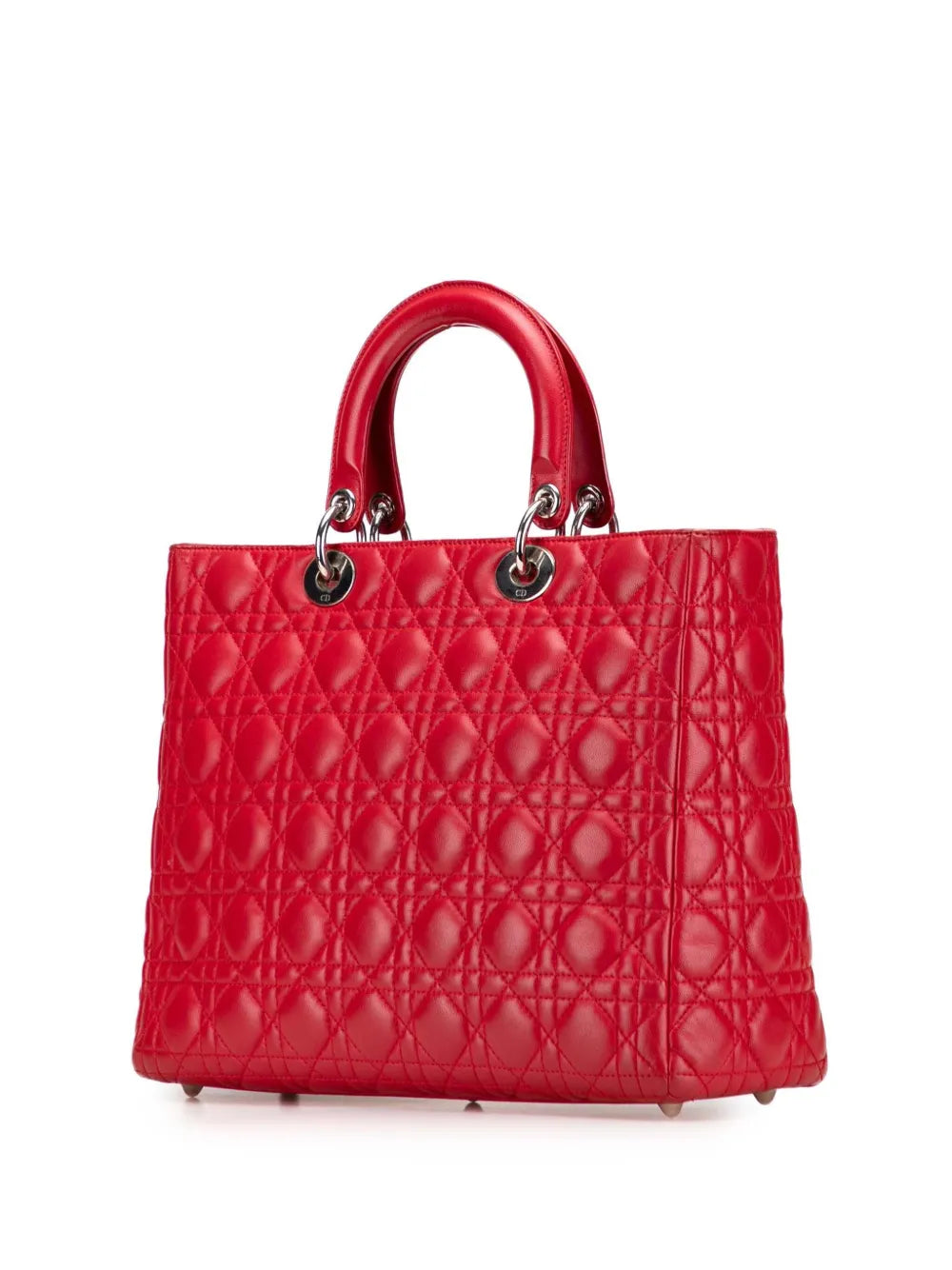 Pre-OwnedChristian Dior Pre-Owned2010 Large Lambskin Cannage Lady Dior satchel