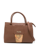 ALVIERO MARTINI 1° CLASSEmap-detail leather tote bag