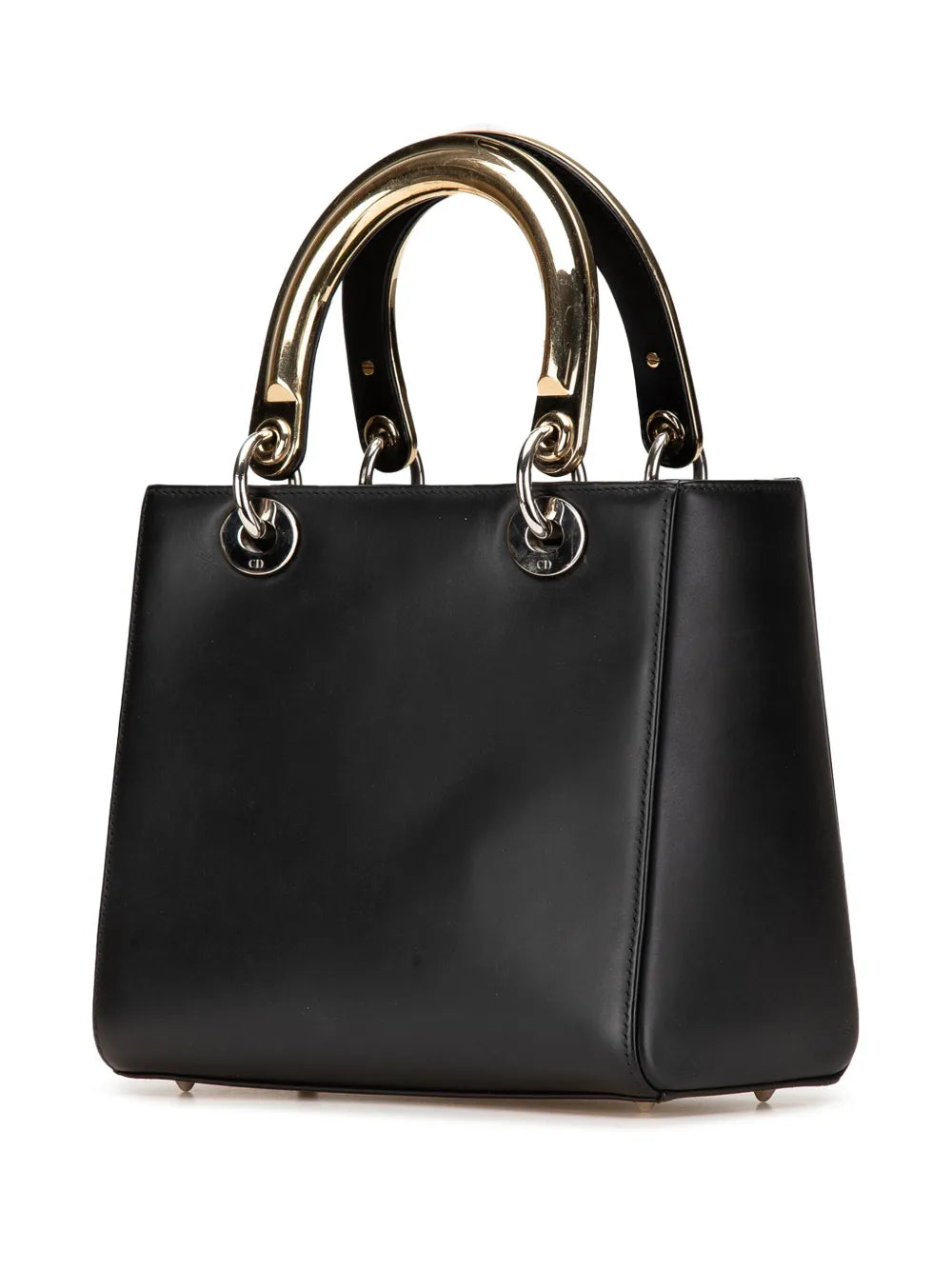 Pre-OwnedChristian Dior Pre-Owned2014 Medium Calfskin Patch Embellished Lady Dior satchel