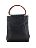 Pre-OwnedCHANEL Pre-Owned2000-2002 CC Caviar Wood Top Handle tote bag