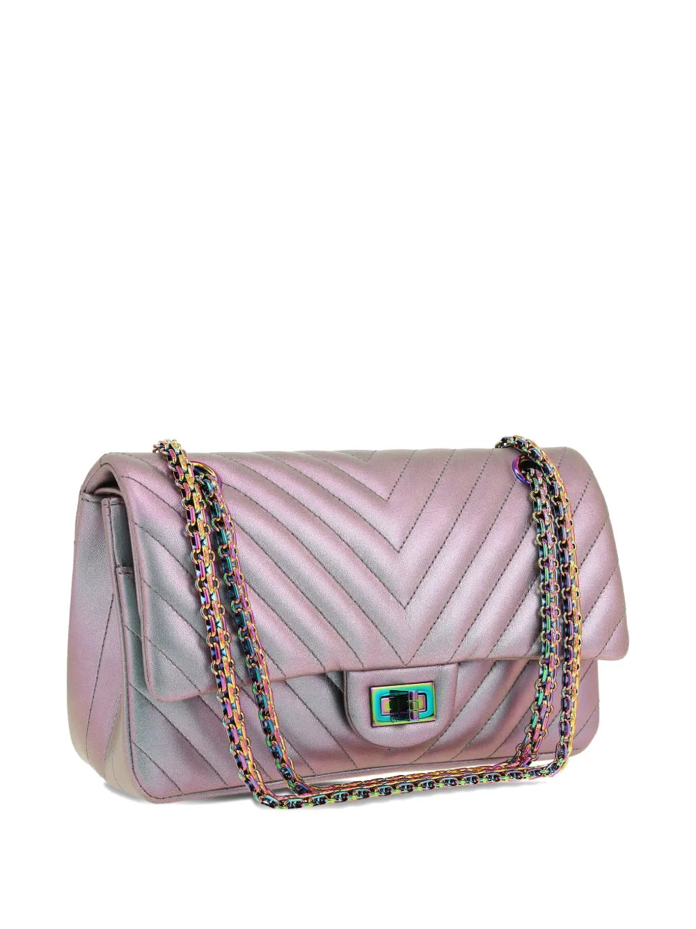 Pre-OwnedCHANEL Pre-Owned2018s 2.55 chevron quilted shoulder bag