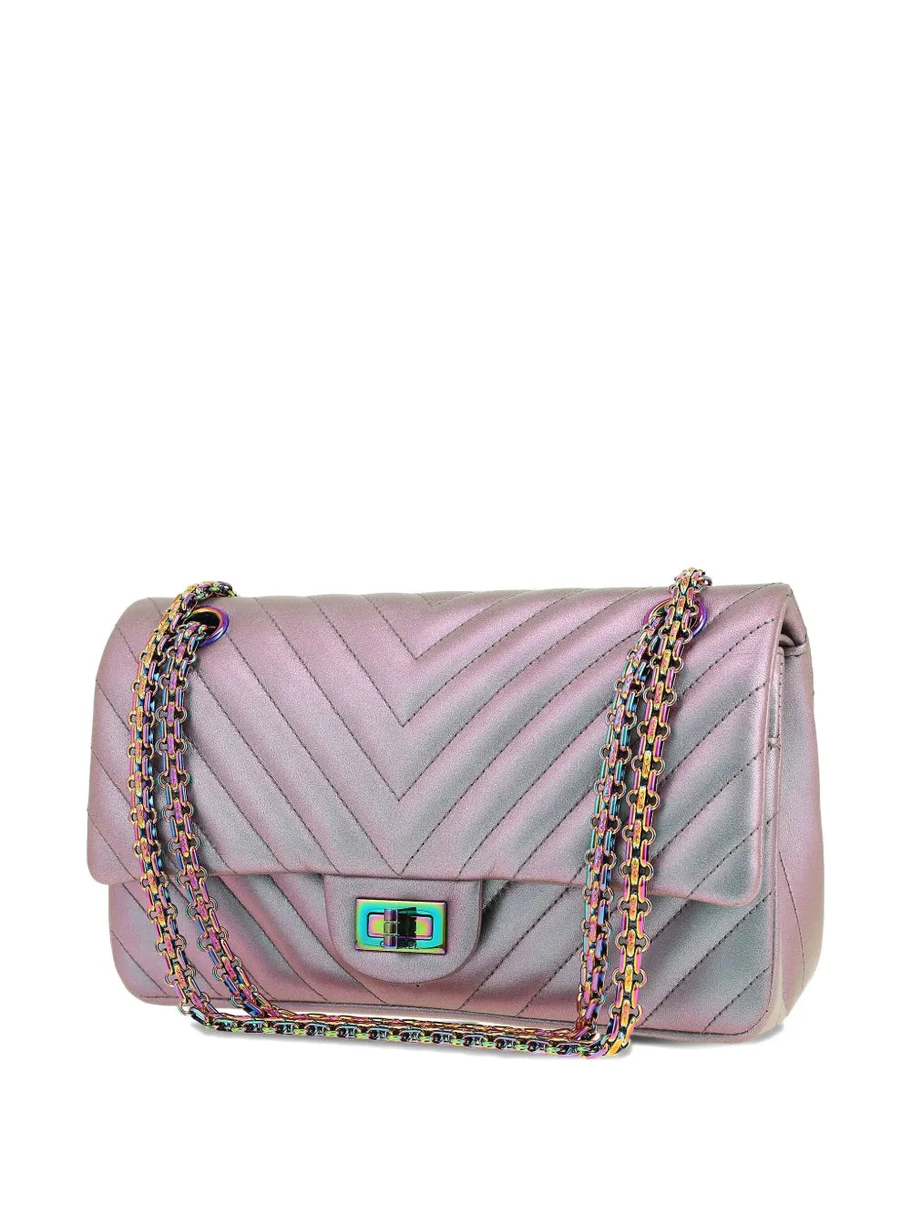 Pre-OwnedCHANEL Pre-Owned2018s 2.55 chevron quilted shoulder bag