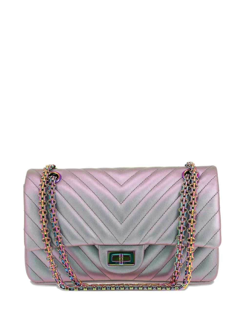 Pre-OwnedCHANEL Pre-Owned2018s 2.55 chevron quilted shoulder bag