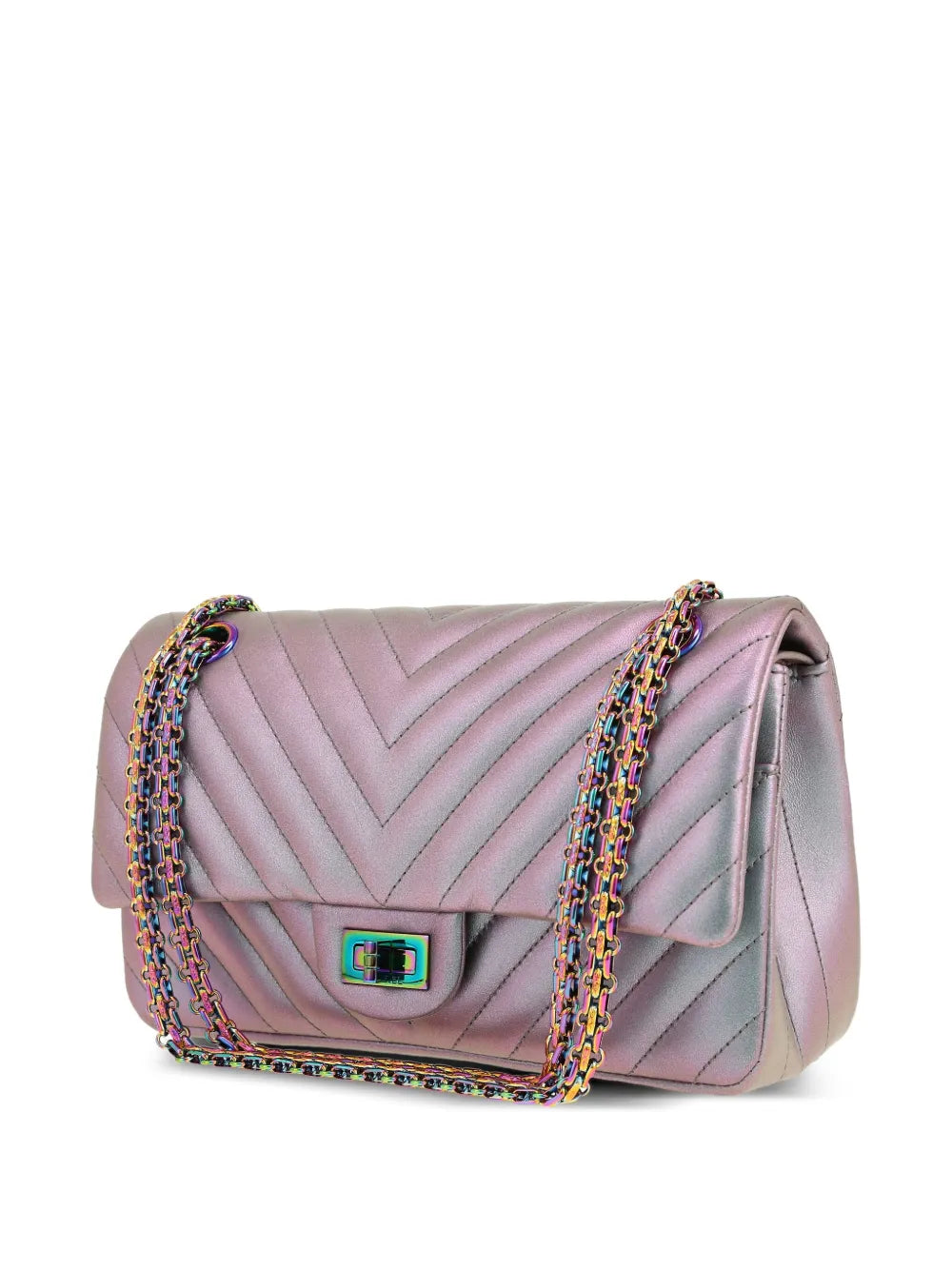 Pre-OwnedCHANEL Pre-Owned2018s 2.55 chevron quilted shoulder bag