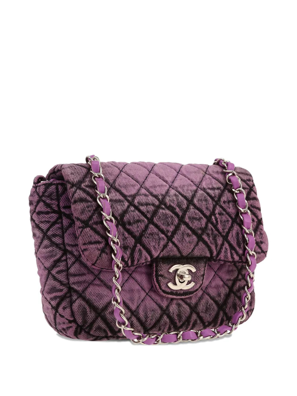 Pre-OwnedCHANEL Pre-Owneddiamond-quilted denim cross body bag