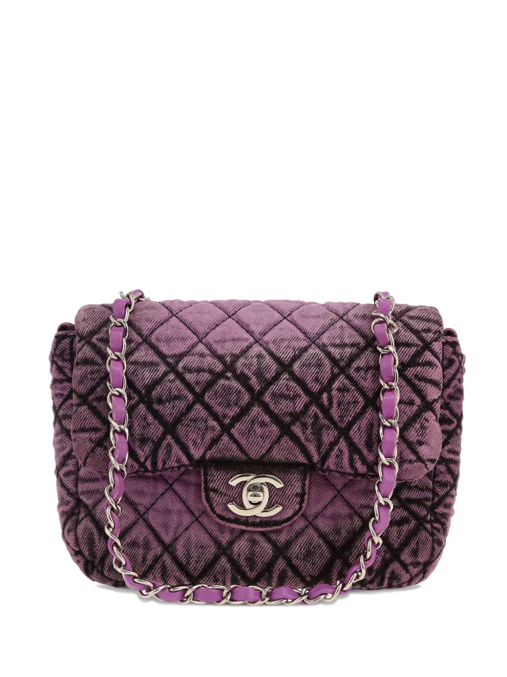 Pre-OwnedCHANEL Pre-Owneddiamond-quilted denim cross body bag