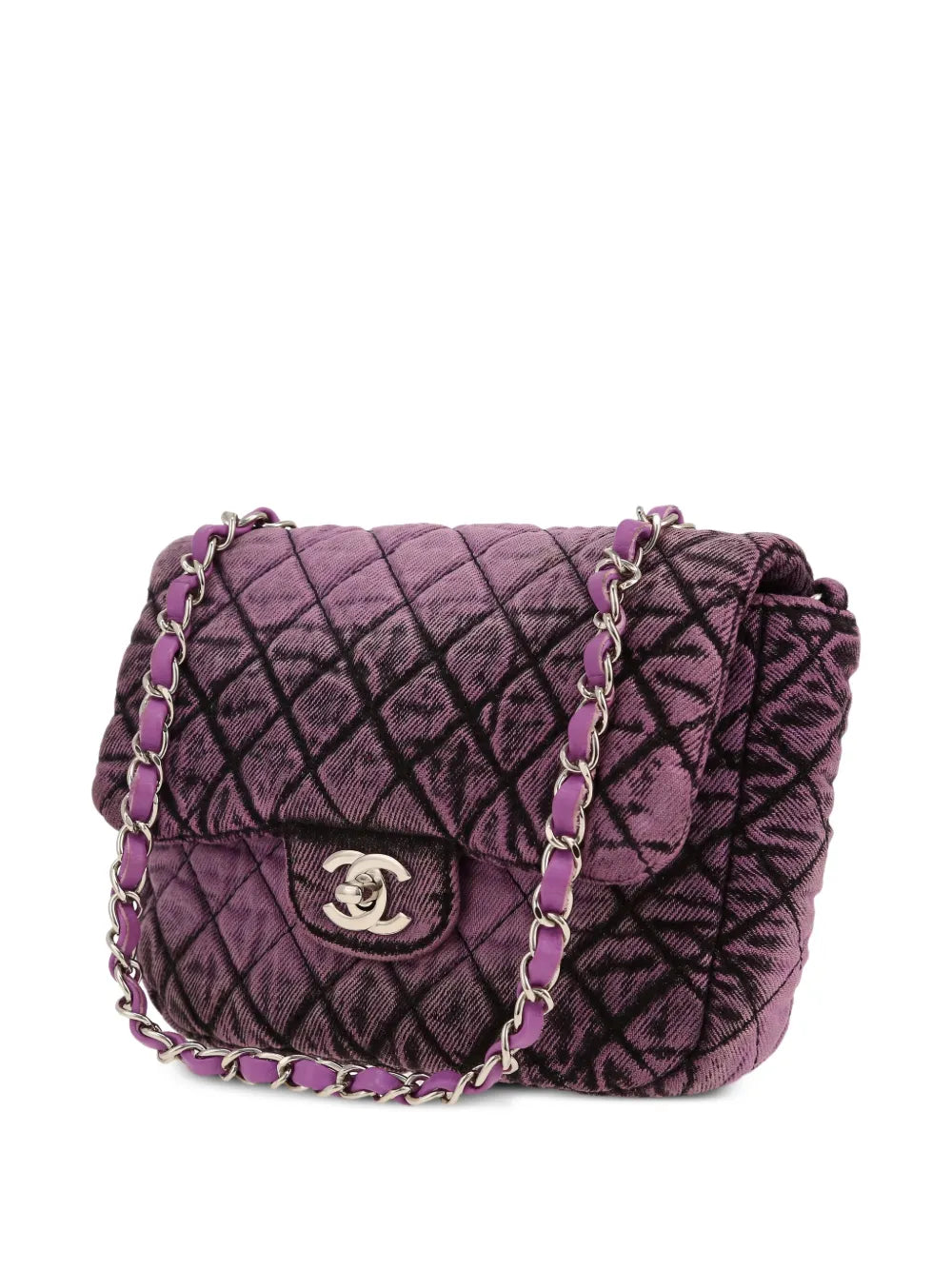 Pre-OwnedCHANEL Pre-Owneddiamond-quilted denim cross body bag