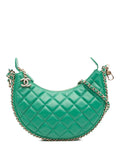 Pre-OwnedCHANEL Pre-Owned2021-2025 Small Quilted Lambskin Chain Around Hook Hobo Bag crossbody bag