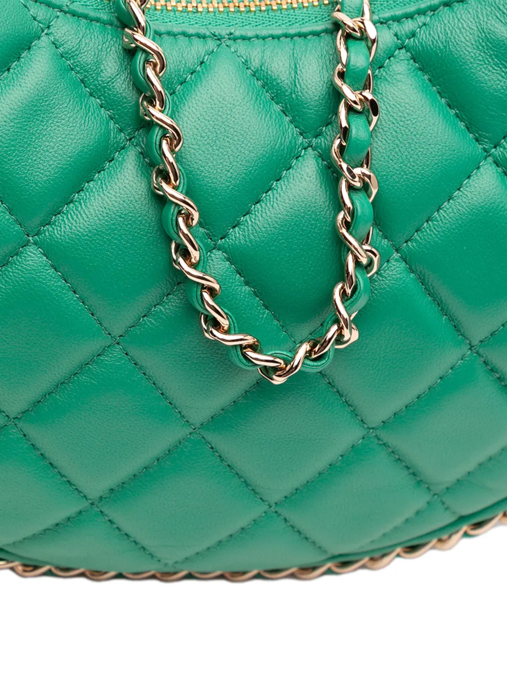 Pre-OwnedCHANEL Pre-Owned2021-2025 Small Quilted Lambskin Chain Around Hook Hobo Bag crossbody bag