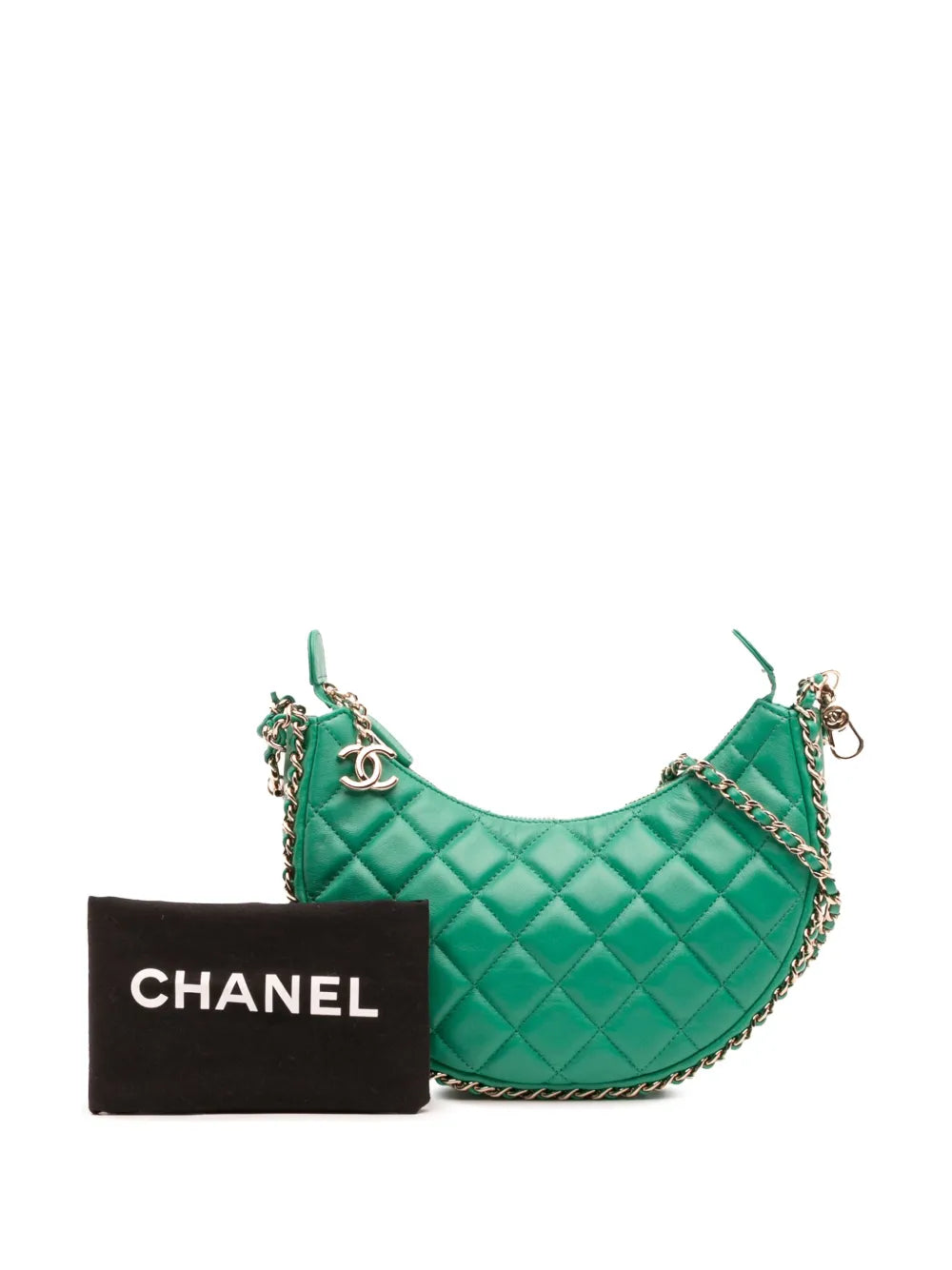 Pre-OwnedCHANEL Pre-Owned2021-2025 Small Quilted Lambskin Chain Around Hook Hobo Bag crossbody bag