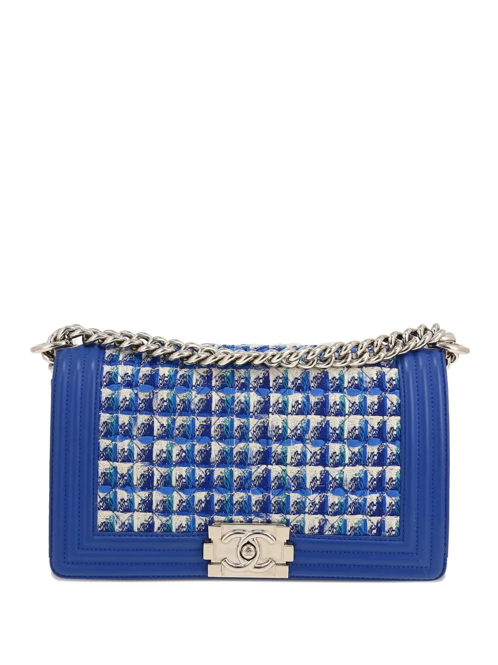 Pre-OwnedCHANEL Pre-OwnedBoy tweed-chain shoulder bag