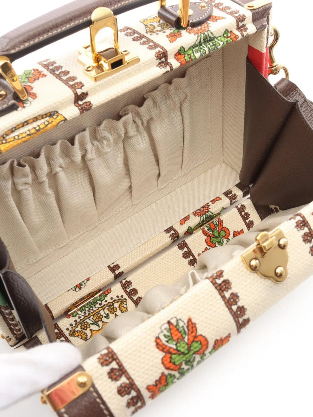 Pre-OwnedGucci Pre-Owned2016-2025 100 Centennial Canvas Music Is Mine Beauty Case vanity bag