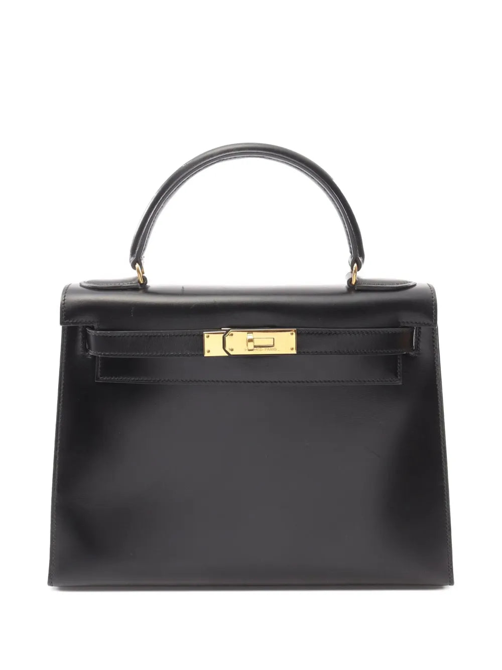 Pre-OwnedHermre-Owned1988 Box Calf Kelly Sellier 28 satchel