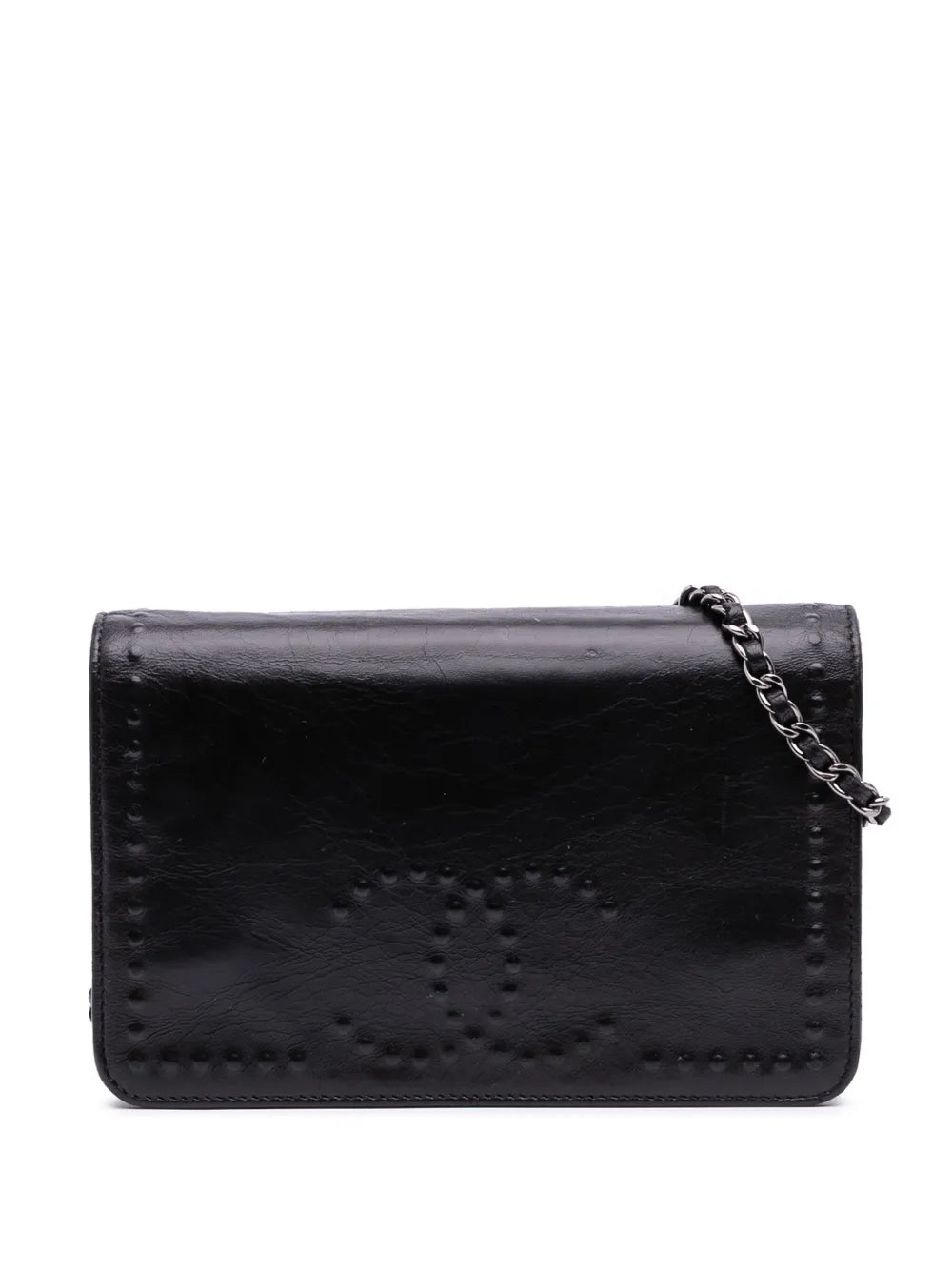 Pre-OwnedCHANEL Pre-Owned2013-2014 CC Embossed Lambskin Wallet on Chain crossbody bag