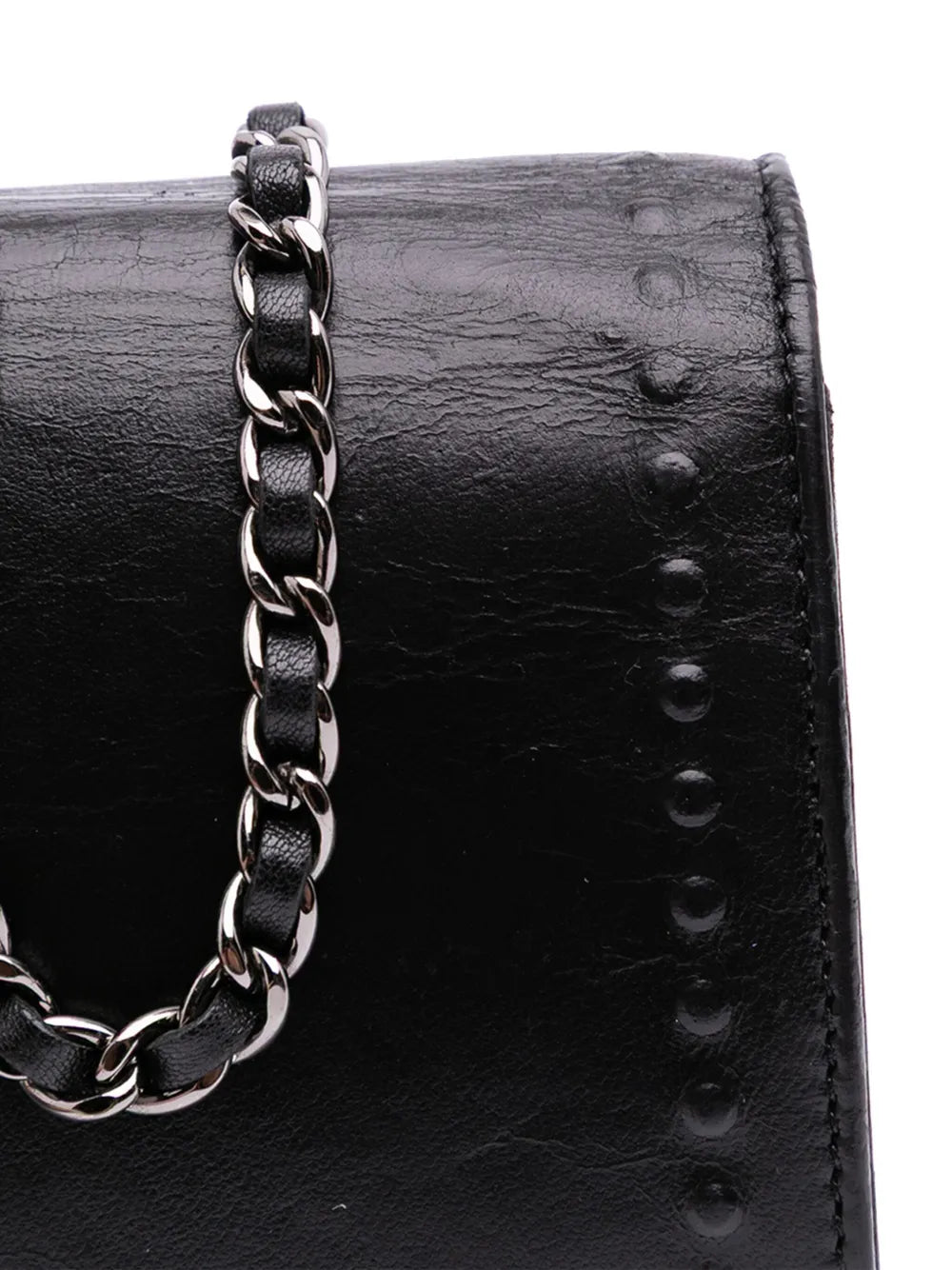 Pre-OwnedCHANEL Pre-Owned2013-2014 CC Embossed Lambskin Wallet on Chain crossbody bag
