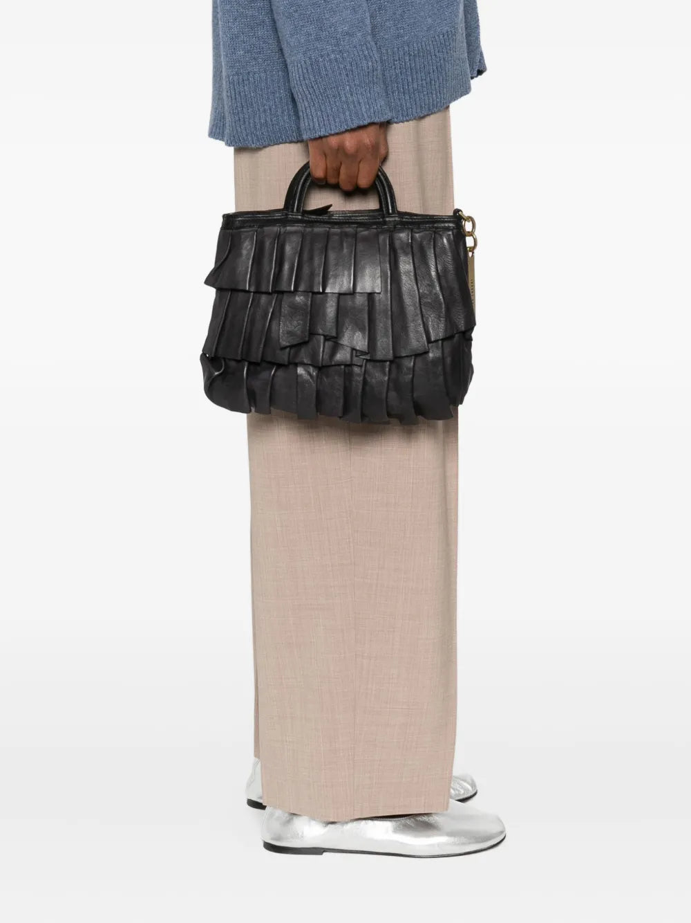 Caterina Lucchismall Adele pleated-effect zipped-top satchel