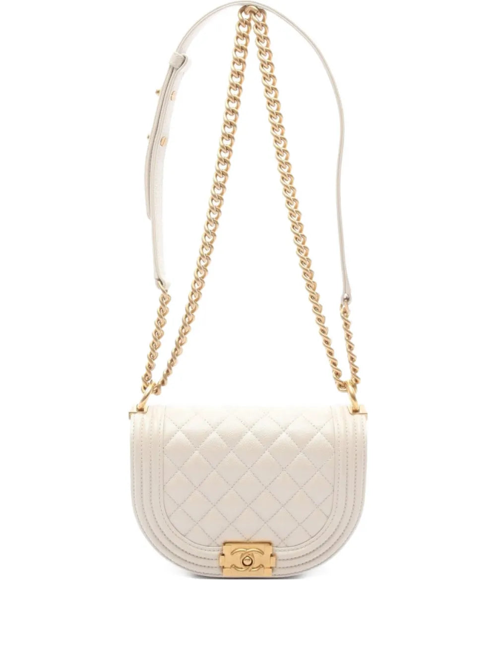 Pre-OwnedCHANEL Pre-Owned2021 small Boy quilted-chain crossbodybag bag