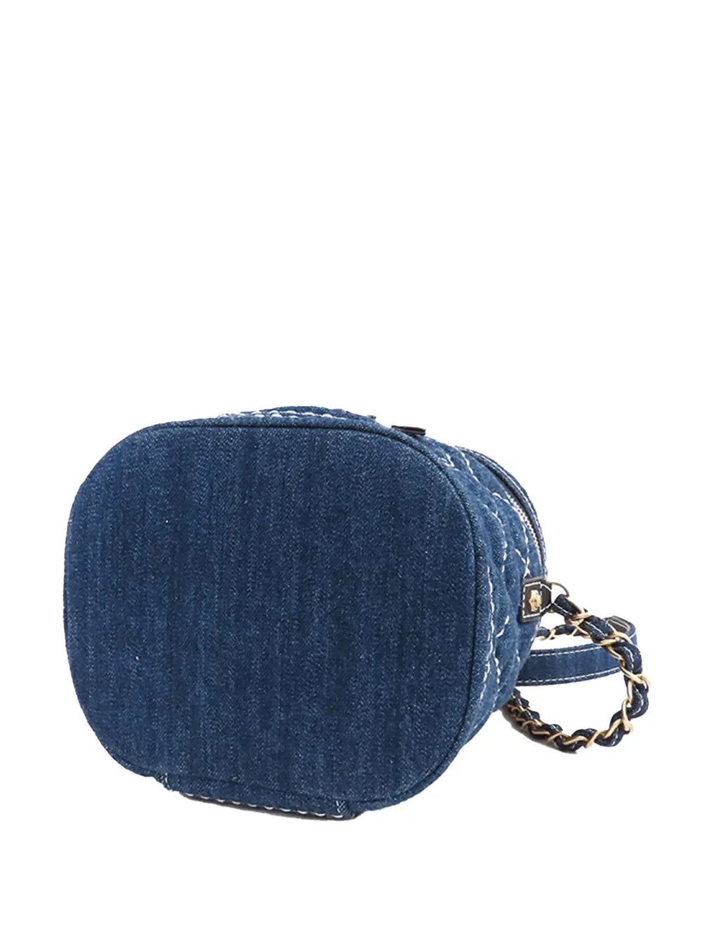 Pre-OwnedCHANEL Pre-Owned2019 CC Quilted Denim Vanity Bag satchel