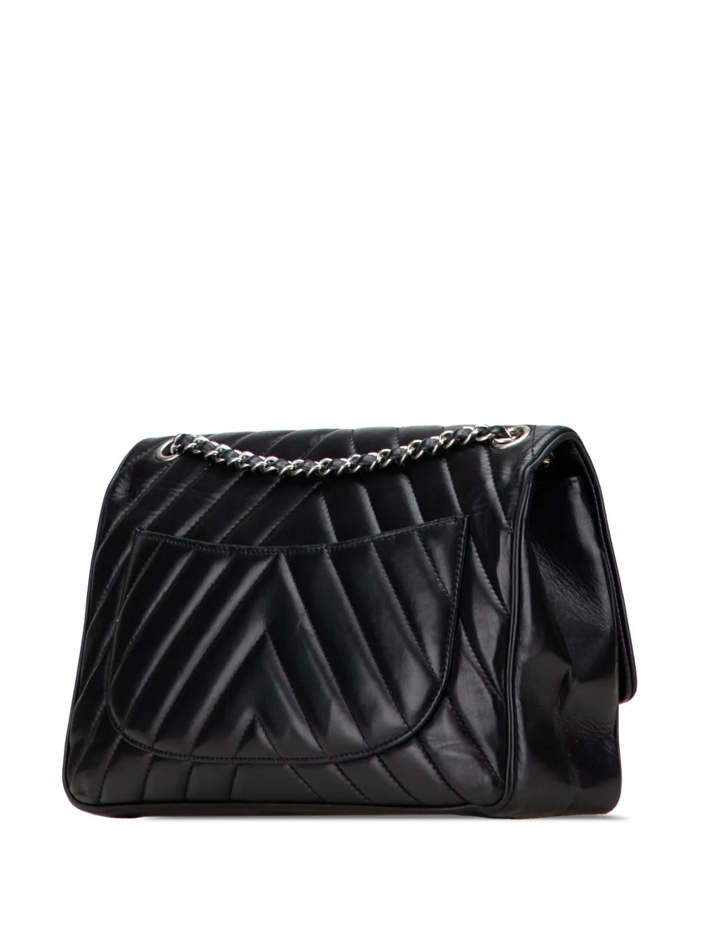 Pre-OwnedCHANEL Pre-Owned2010-2011 Jumbo Chevron Lambskin Leo Lion Flap shoulder bag