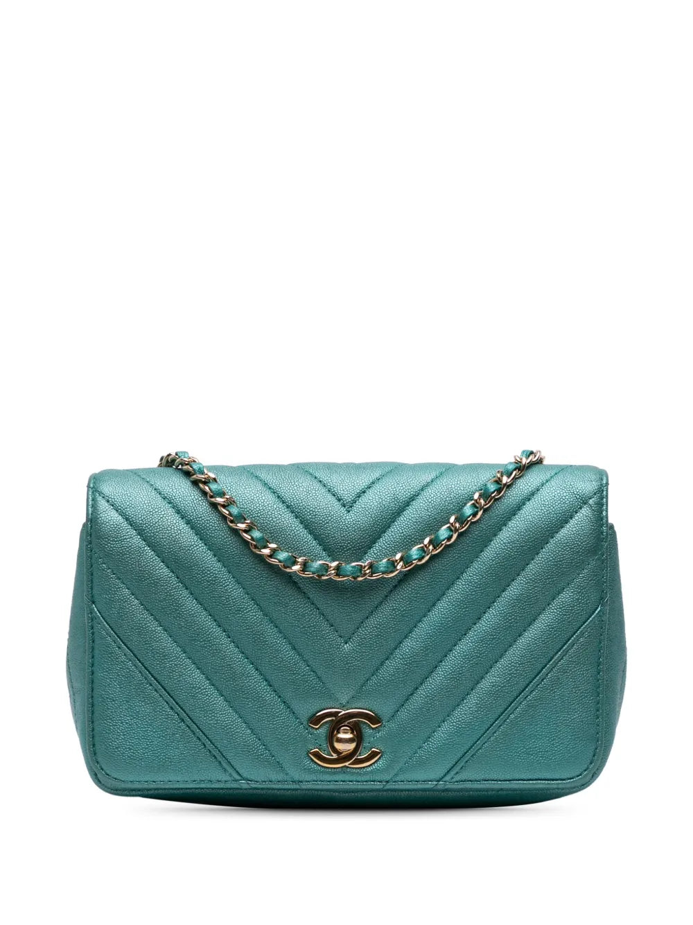 Pre-OwnedCHANEL Pre-Owned2019 Small Chevron Caviar Statement Flap shoulder bag