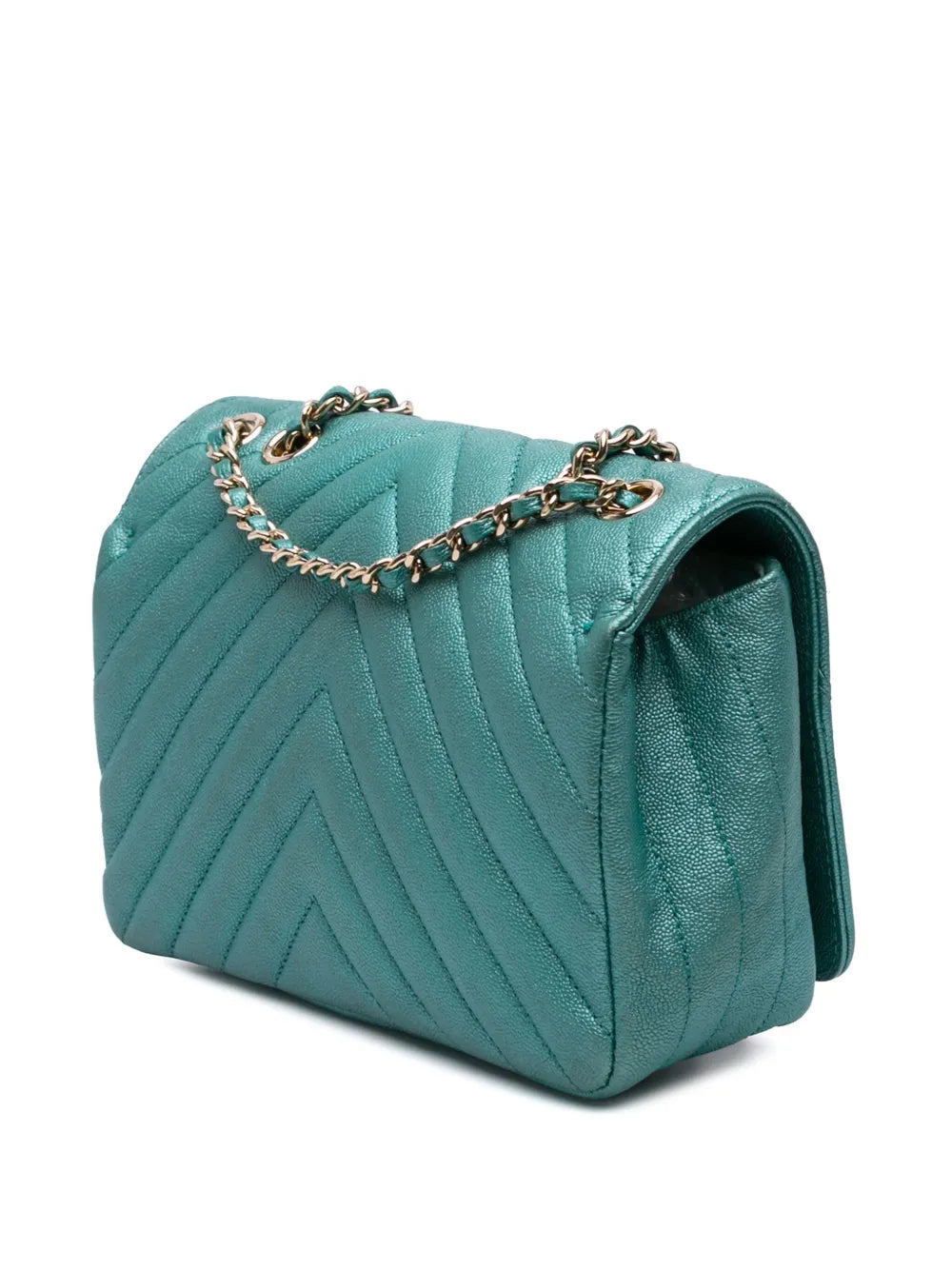 Pre-OwnedCHANEL Pre-Owned2019 Small Chevron Caviar Statement Flap shoulder bag