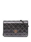 Pre-OwnedCHANEL Pre-Owned2013-2014 Quilted Iridescent Lambskin Tartan Button Wallet On Chain crossbody bag