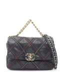 Pre-OwnedCHANEL Pre-Owned2021 Medium Lambskin Stitched 19 Flap satchel