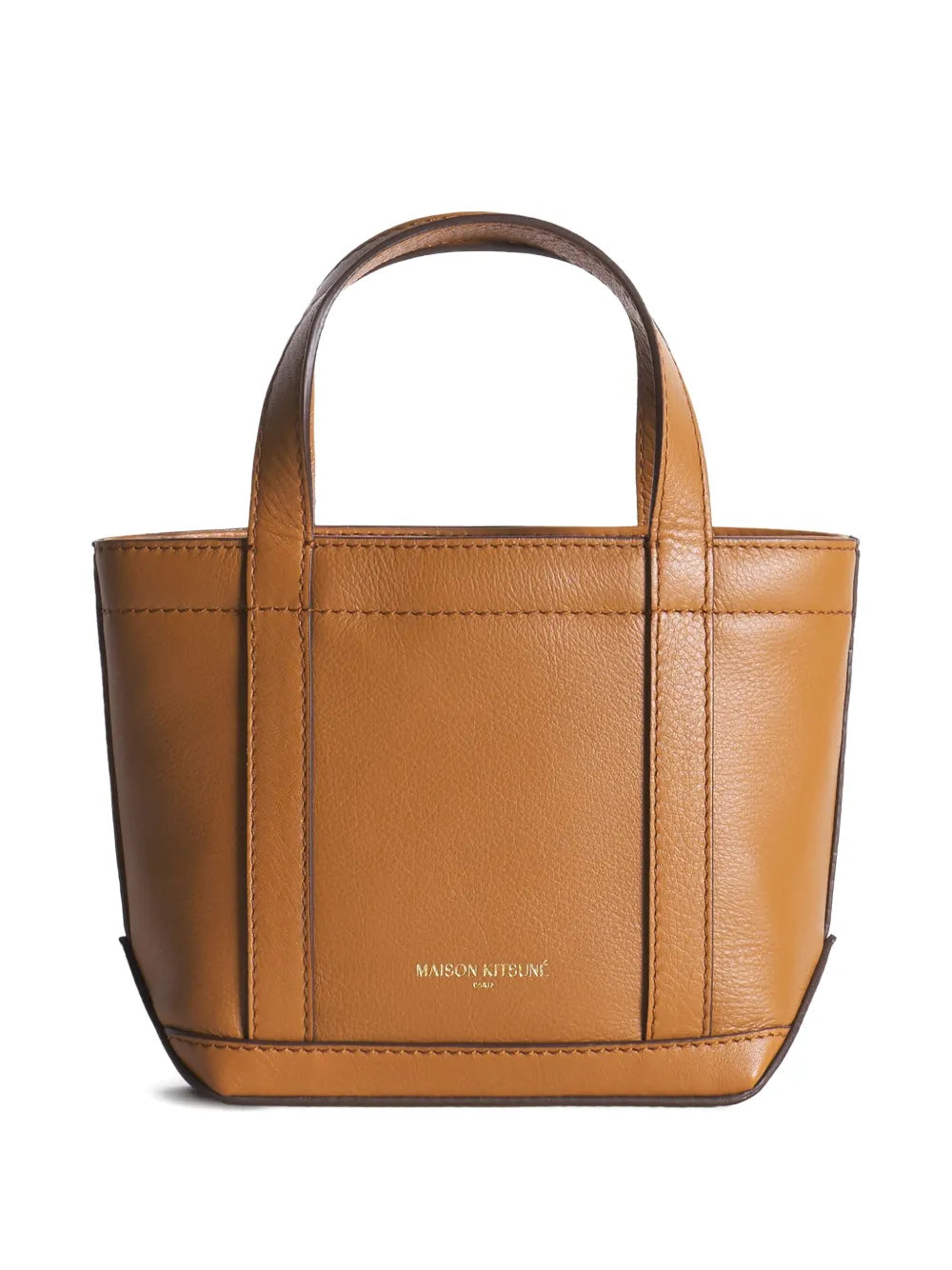 Maison Kitsun?ini fox-head embossed leather tote bag
