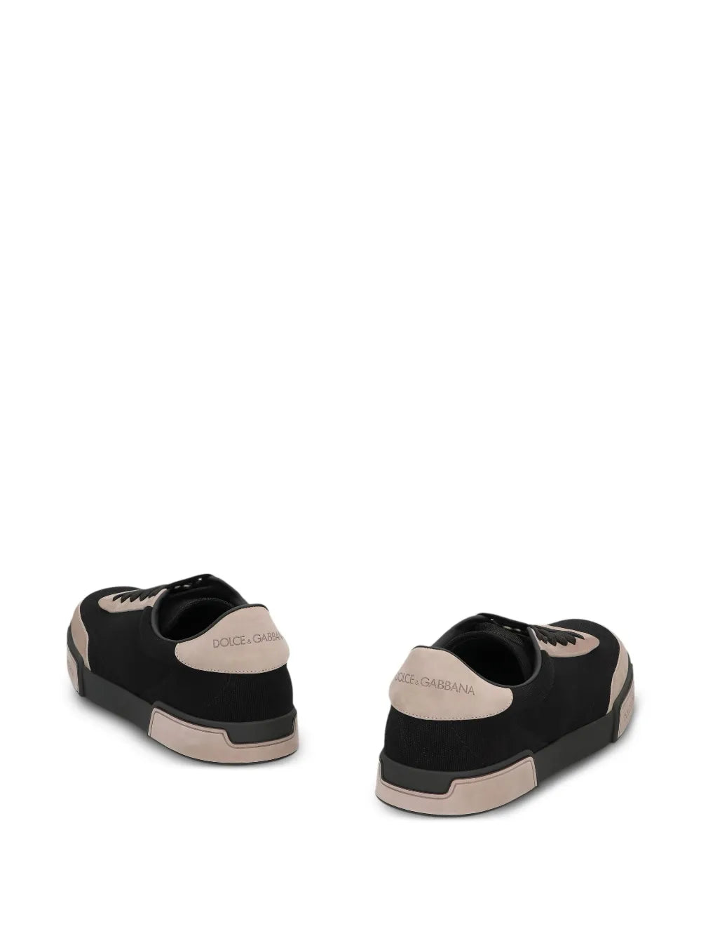 Dolce & Gabbana Portofino Yacht Calfskin-Panel Sneakers
