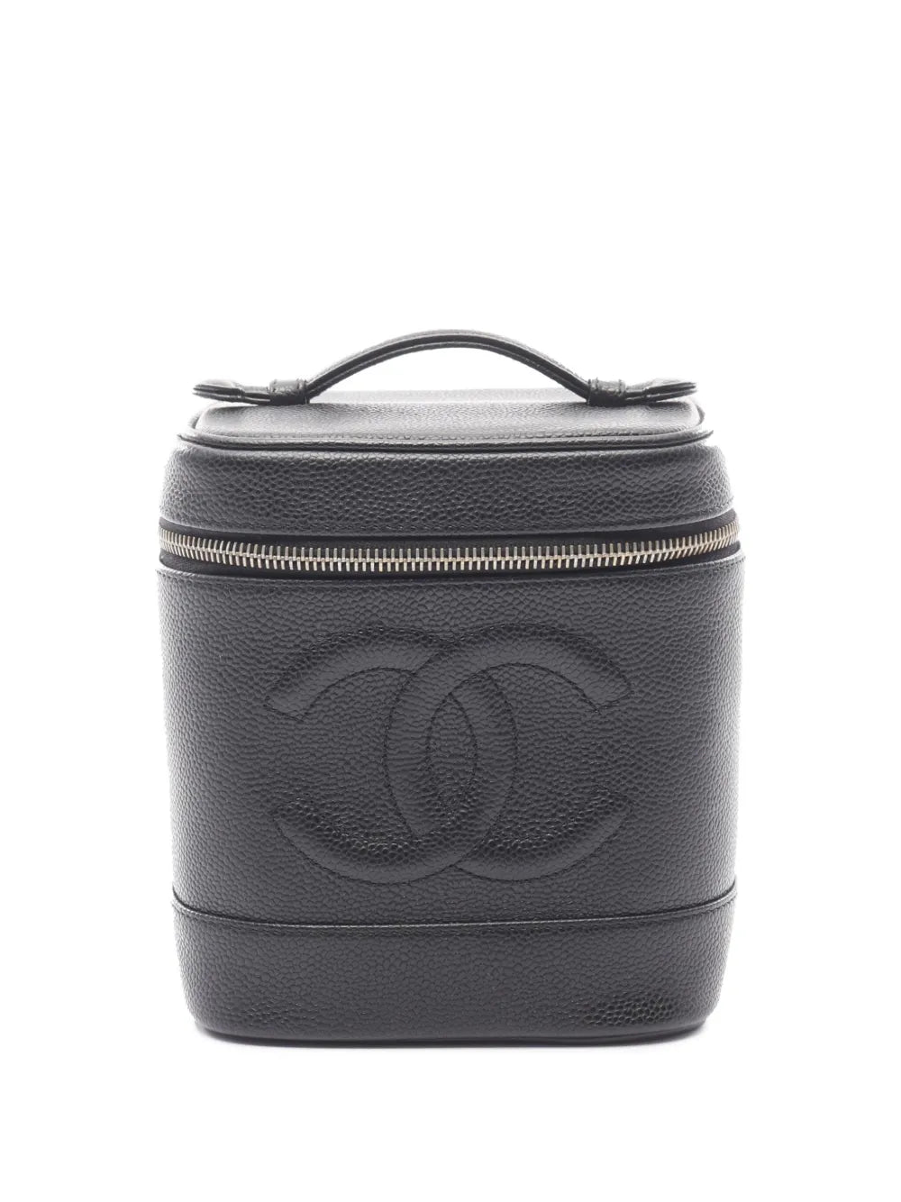 Pre-OwnedCHANEL Pre-Owned2002-2003 CC Caviar Case vanity bag