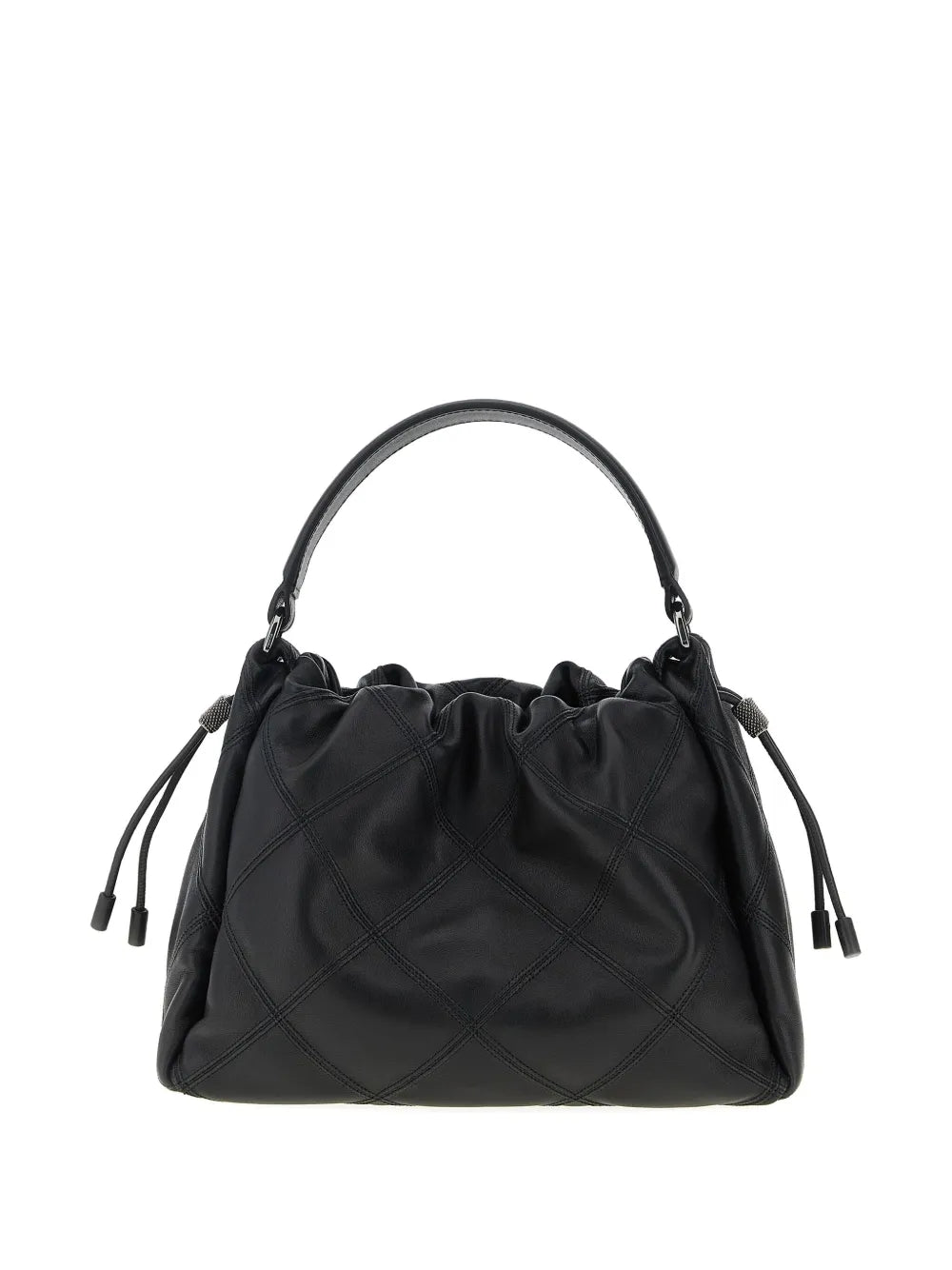 Brunello Cucinellismall Mellow quilted diamond-pattern tote bag