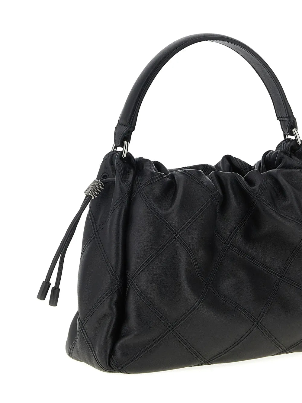 Brunello Cucinellismall Mellow quilted diamond-pattern tote bag