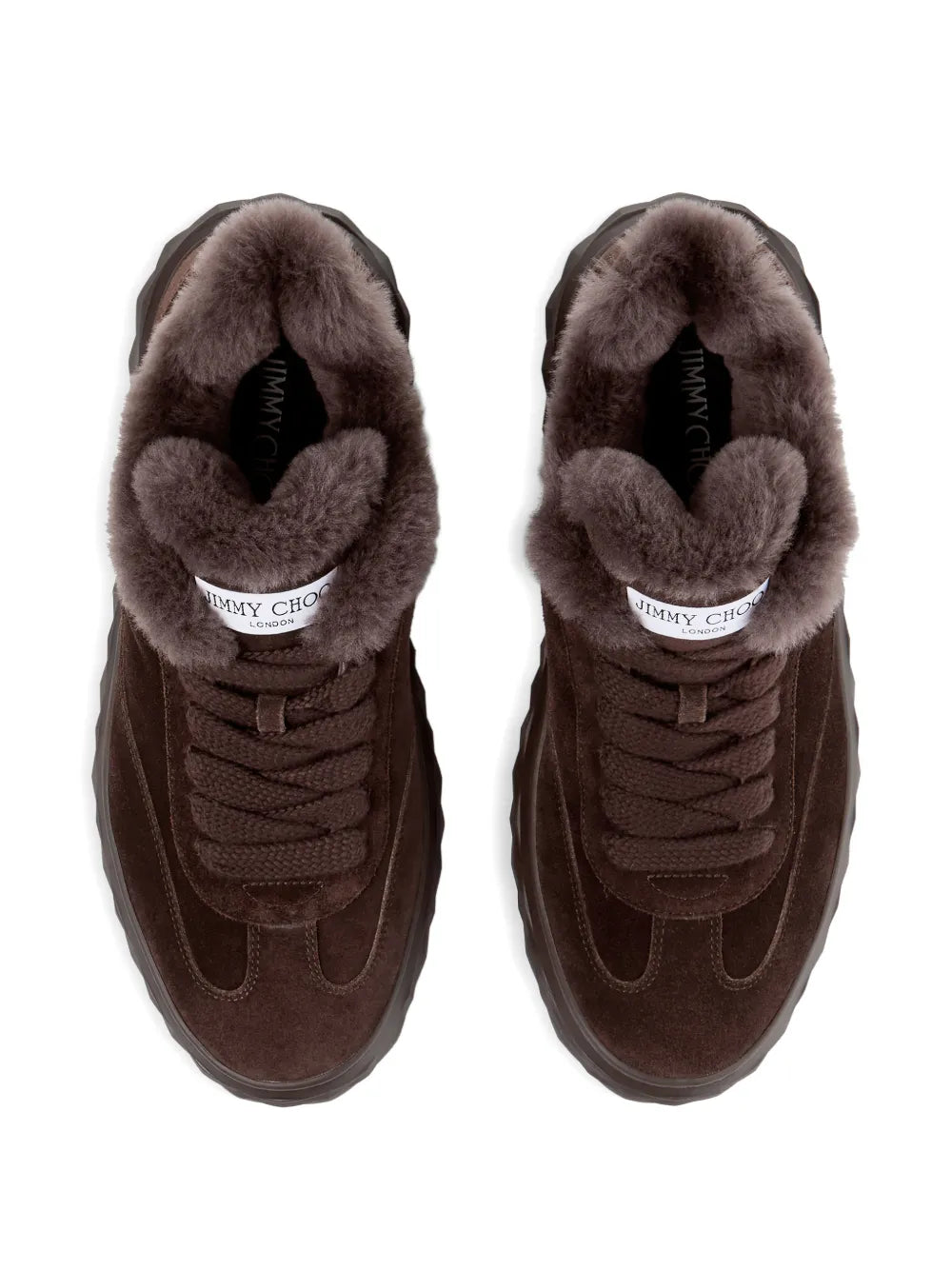 Jimmy Choo Diamond Maxi Retro F Suede Sneakers