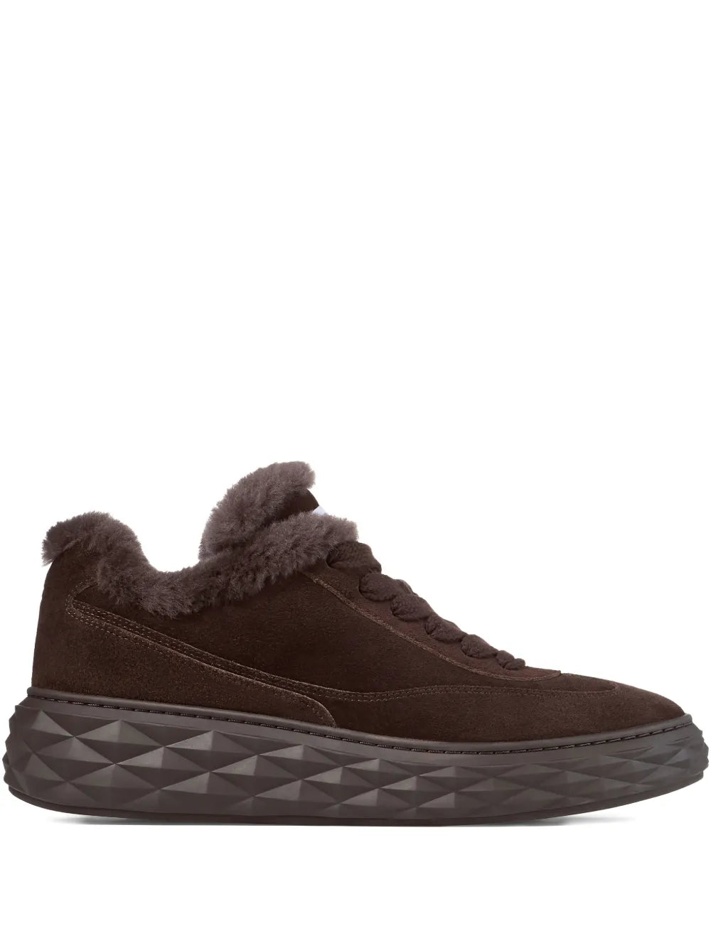 Jimmy Choo Diamond Maxi Retro F Suede Sneakers