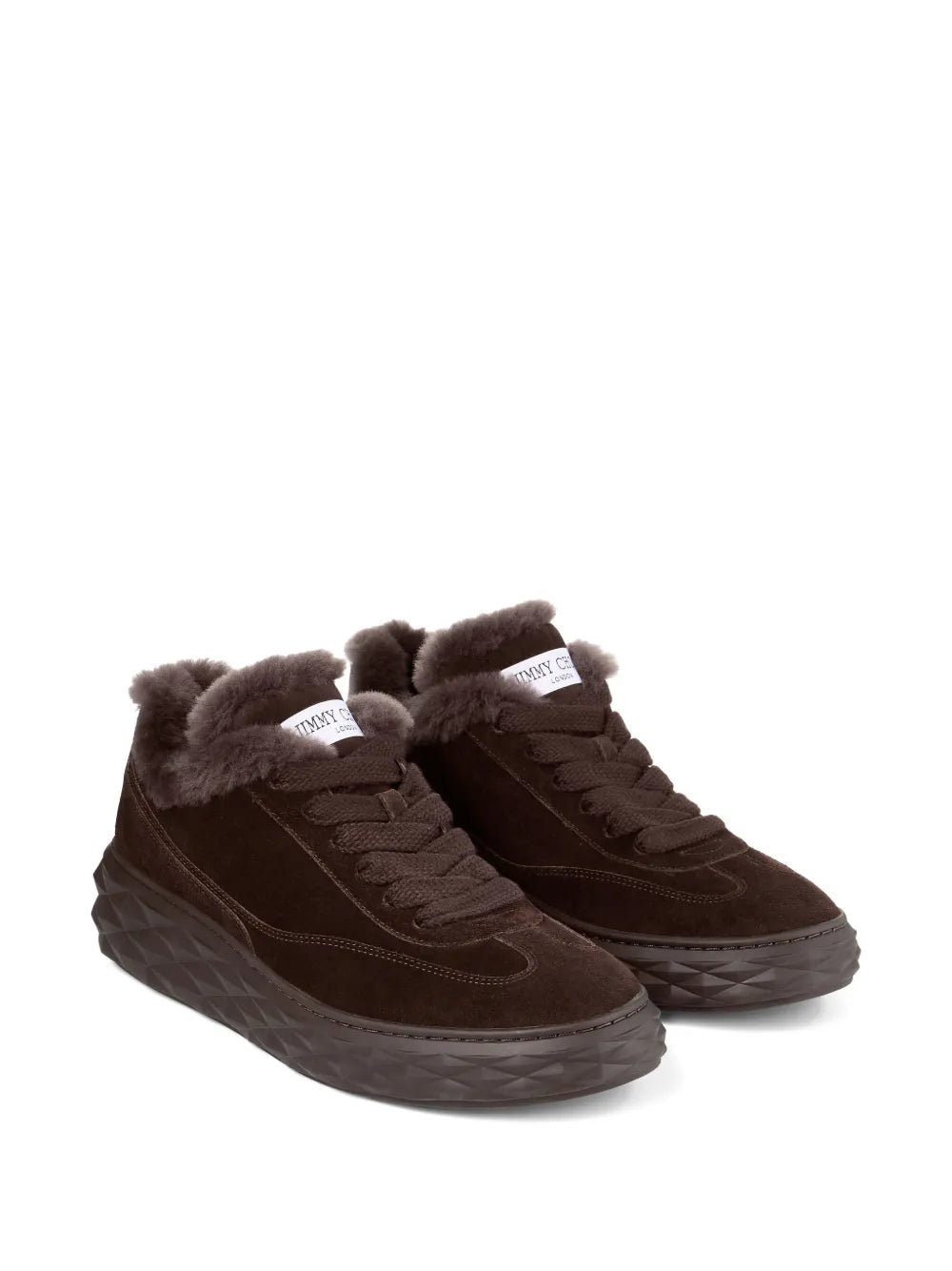 Jimmy Choo Diamond Maxi Retro F Suede Sneakers