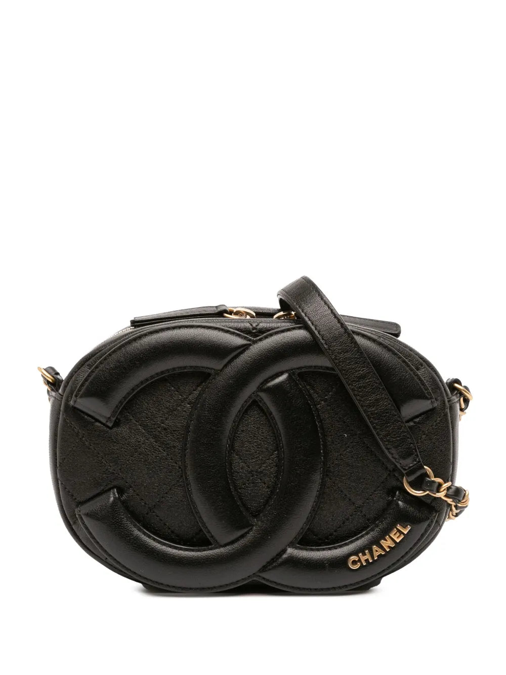 Pre-OwnedCHANEL Pre-Owned2019 CC Quilted Lambskin Coco Midnight Camera Bag crossbody bag