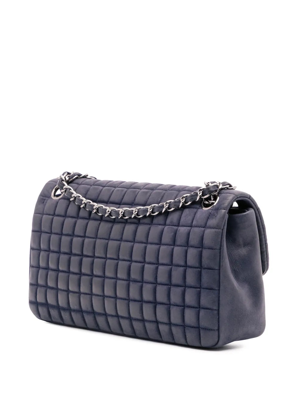Pre-OwnedCHANEL Pre-Owned2014-2015 Chocolate Bar Iridescent Calfskin Bubble Flap shoulder bag