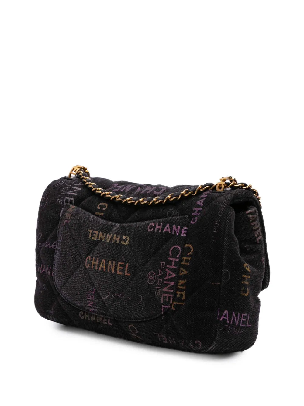 Pre-OwnedCHANEL Pre-Owned2021-2025 Medium Quilted Denim Mood Flap crossbody bag