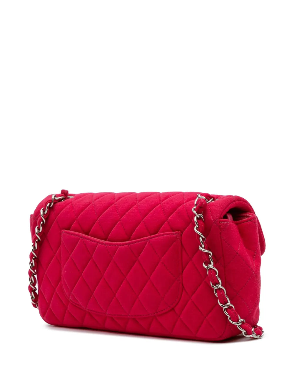 Pre-OwnedCHANEL Pre-Owned2009-2010 Quilted Jersey East West Single Flap shoulder bag